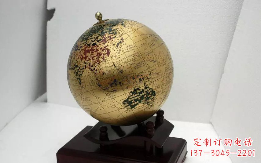 济南校园不锈钢地球仪雕塑 (3)