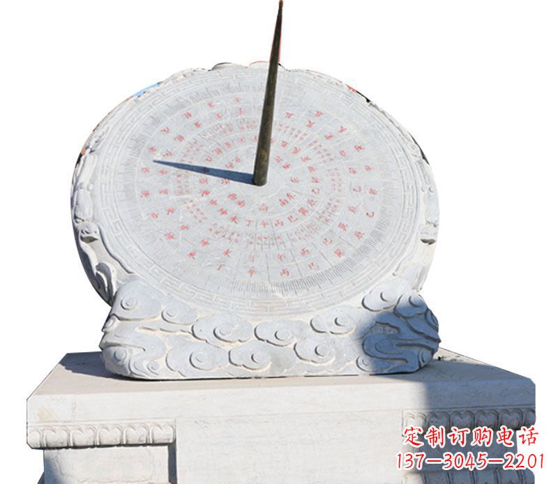 济南校园大理石日晷景观石雕 (3)