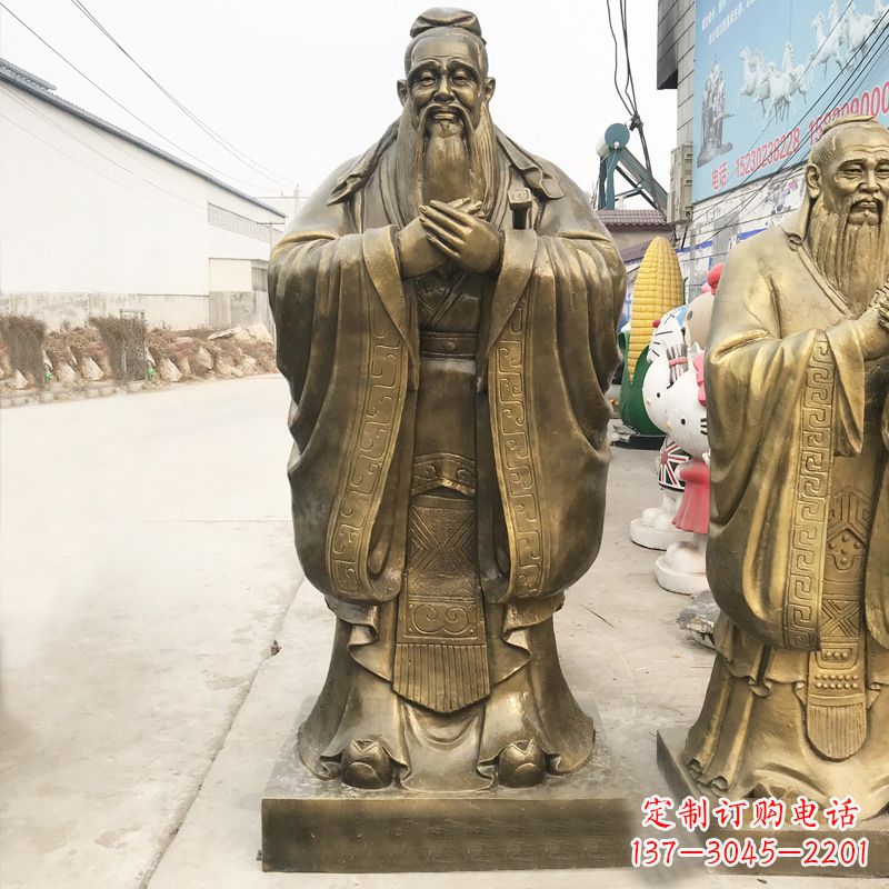 济南校园名人孔子铜雕