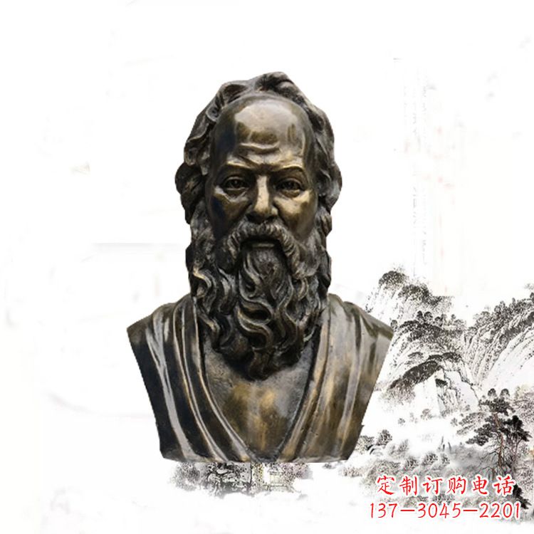 济南校园名人苏格拉底头像雕塑