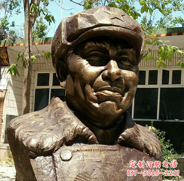 济南校园名人朱德胸像铜雕