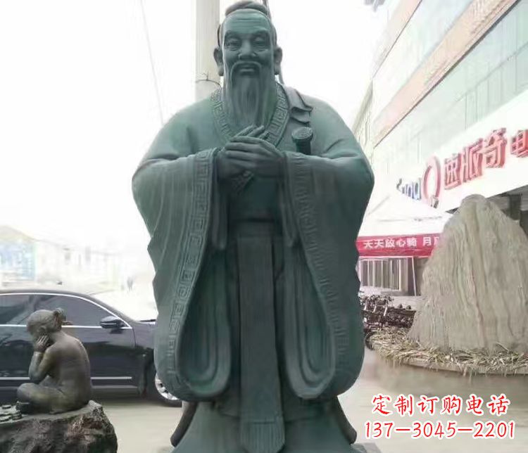 济南校园人物孔子行教像