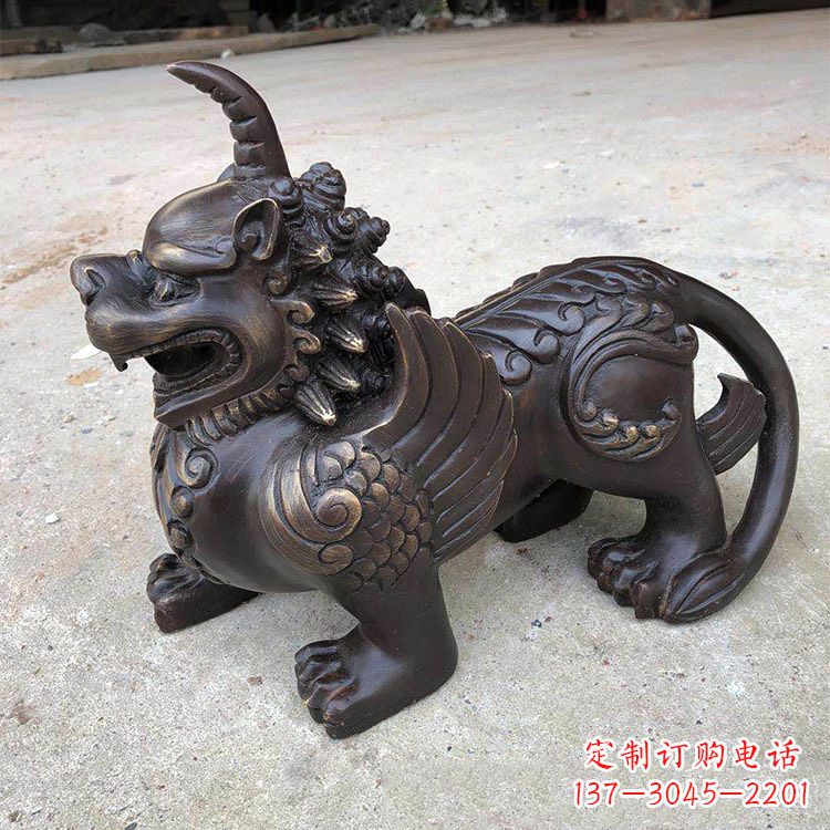 济南獬豸纯铜铸造雕塑