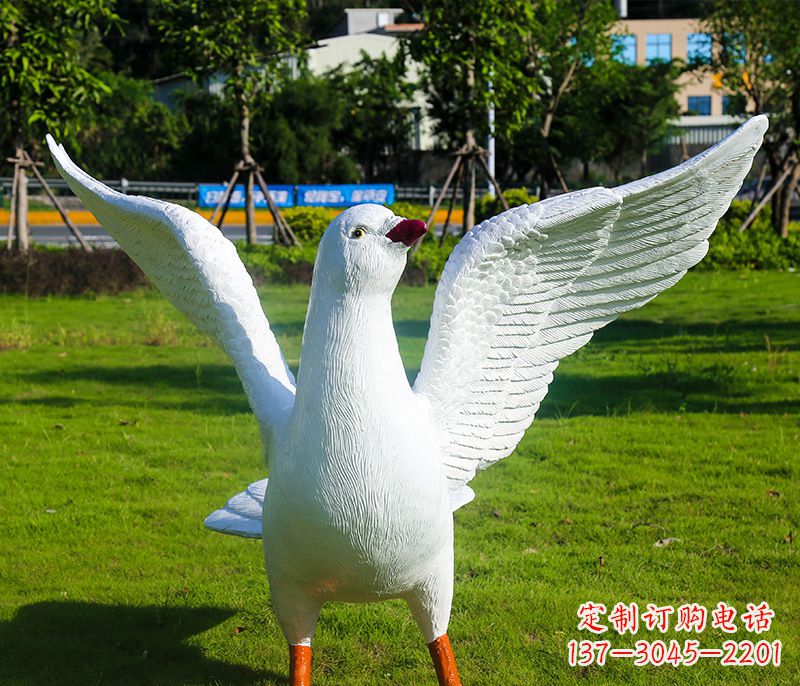 济南新县和平鸽雕塑