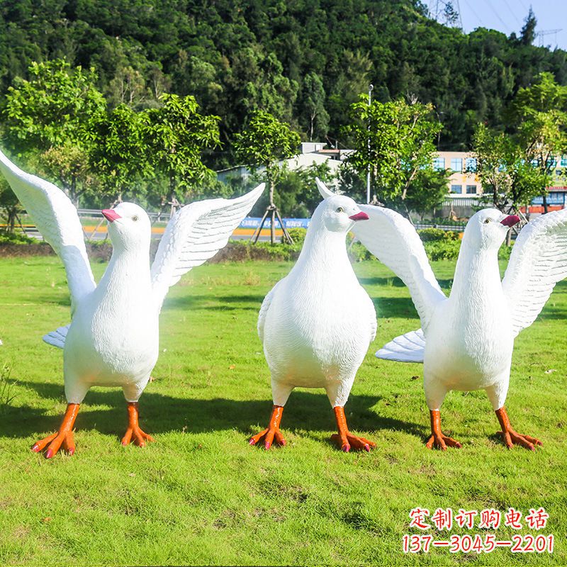 济南信阳师院和平鸽雕塑
