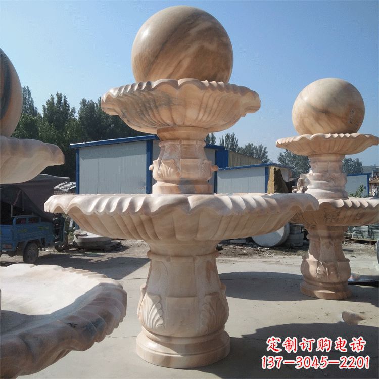济南一米的喷泉石雕