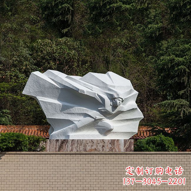 济南英雄人物黄继光景区景点汉白玉石刻雕塑