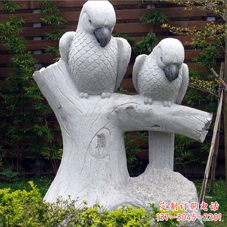 济南鹦鹉大理石雕塑