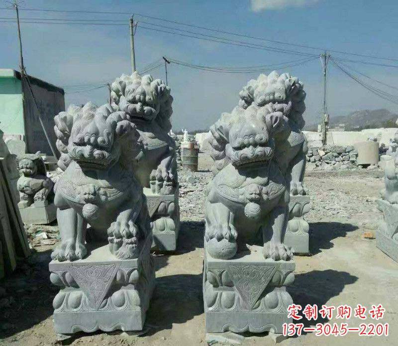 济南园林仿古狮子景观石雕