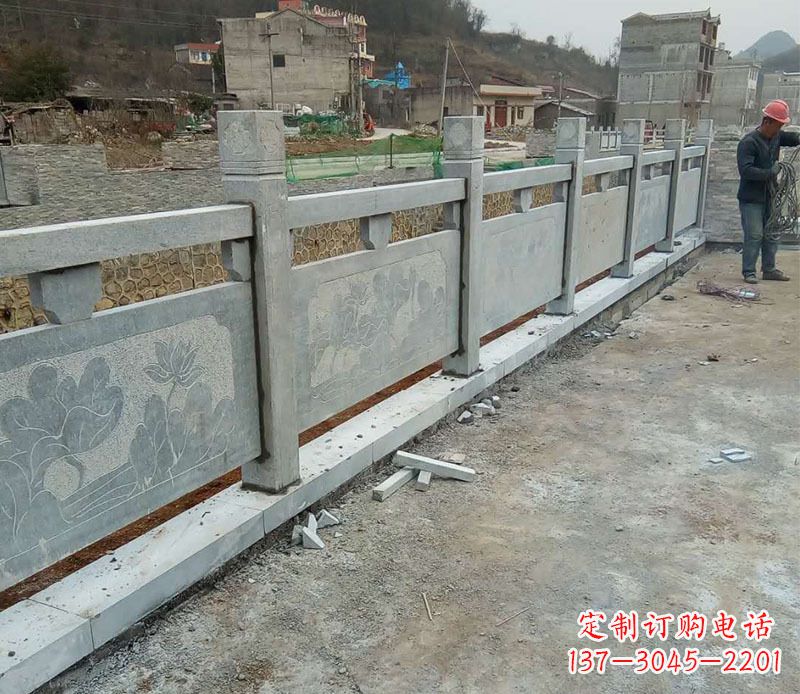 济南园林仿古石栏板景观石雕 (5)
