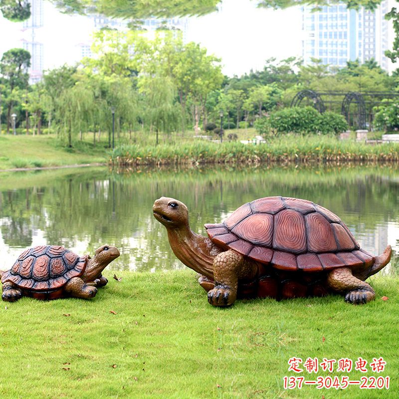 济南园林仿真乌龟玻璃钢池塘湖泊水景雕塑摆件