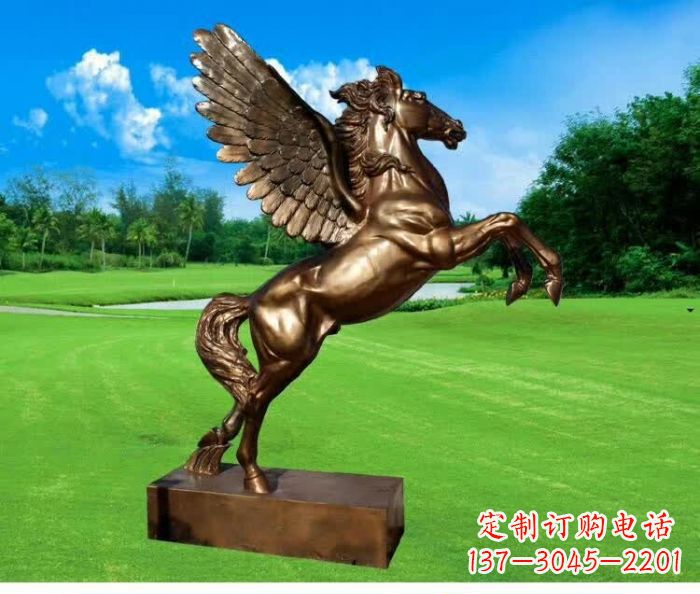 济南园林飞马铜雕 (2)