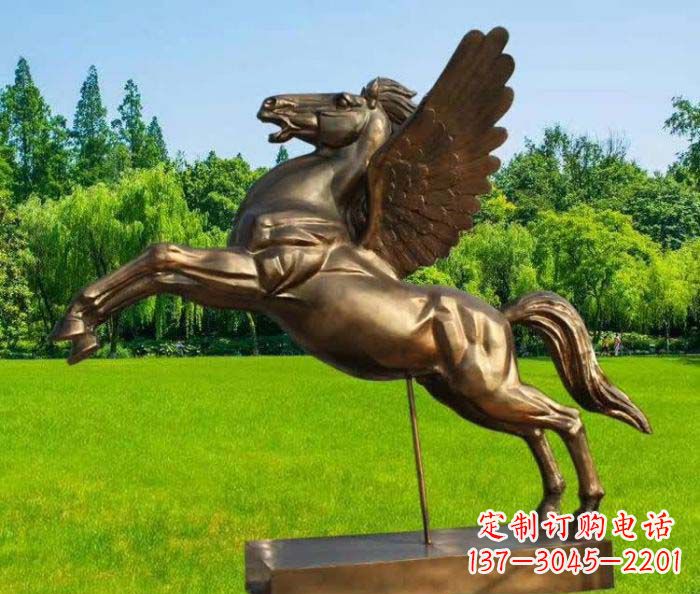 济南园林飞马铜雕
