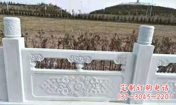 济南园林汉白玉石浮雕栏板 (4)