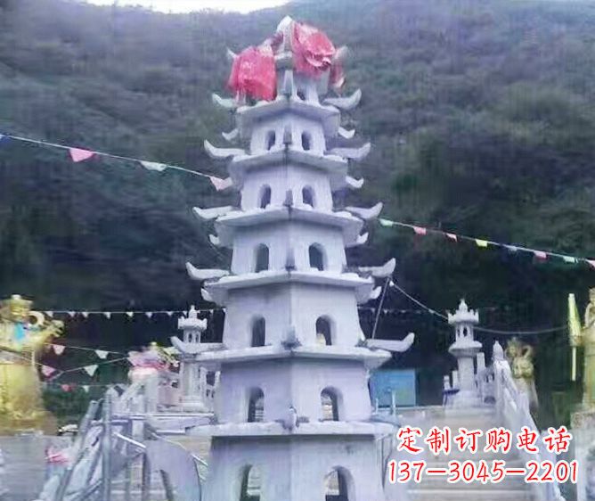 济南园林景观大理石宝塔石雕
