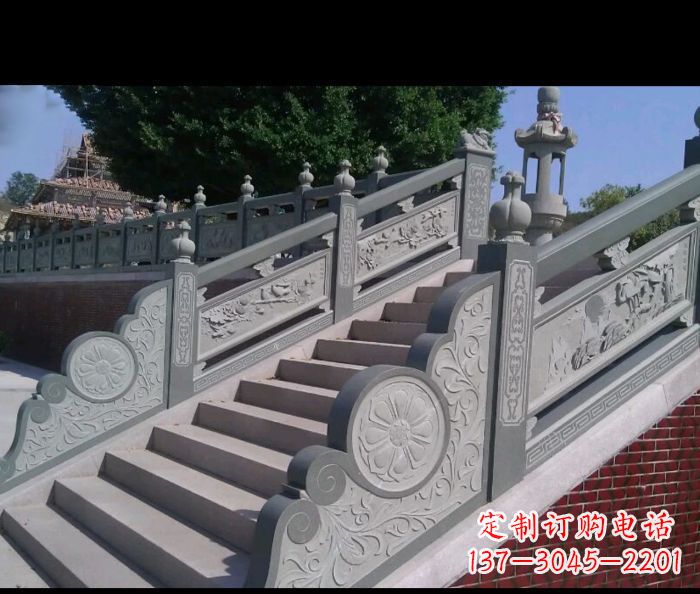 济南园林景观大理石栏板雕塑 (4)