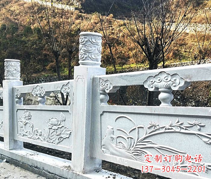 济南园林景观大理石栏板石雕 (7)