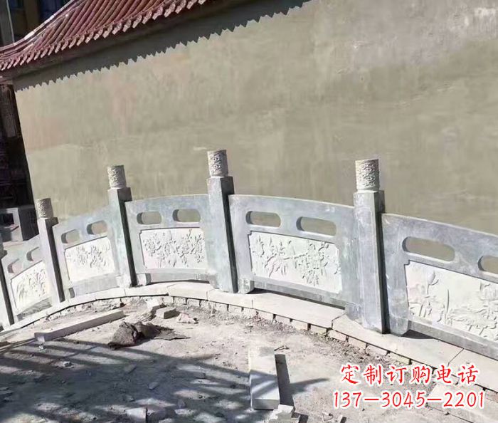 济南园林景观大理石桥栏板石雕 (5)
