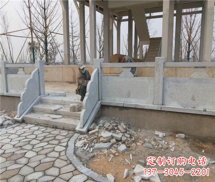 济南园林景观大理石桥栏板石雕_2 (2)