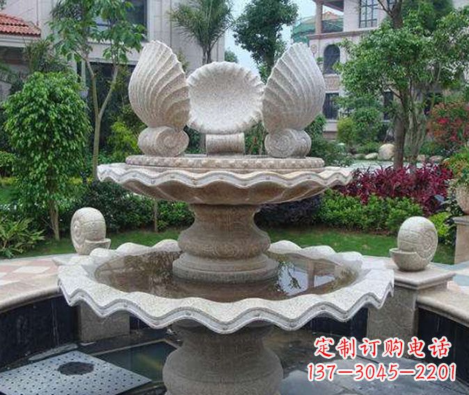 济南园林景观多层喷泉石雕