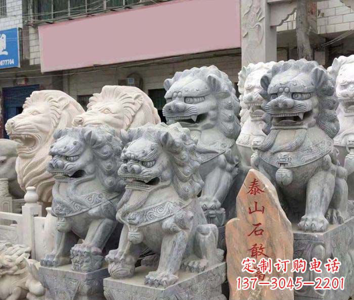 济南园林景观仿古狮子石雕