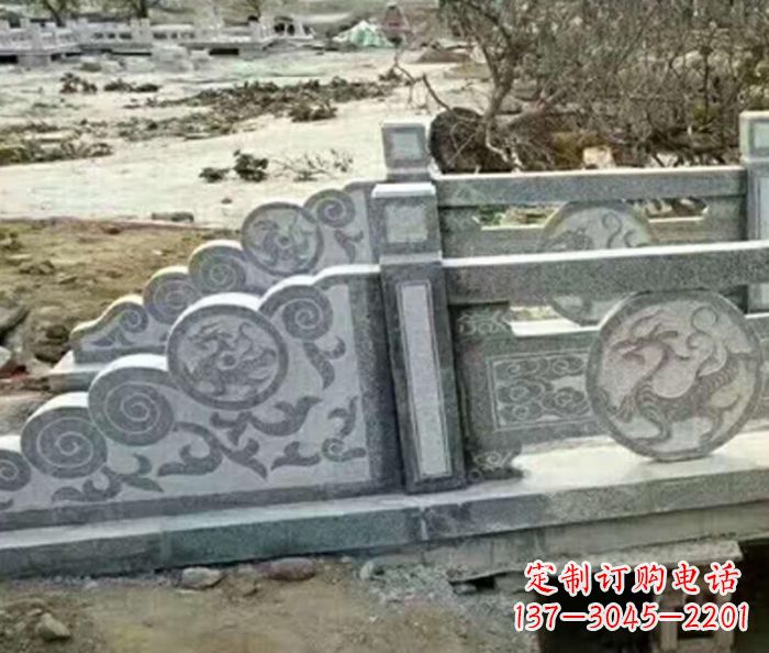 济南园林景观仿古石雕栏板 (10)