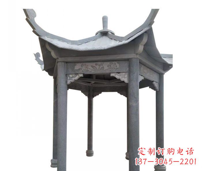 济南园林景观仿古石雕凉亭 (3)