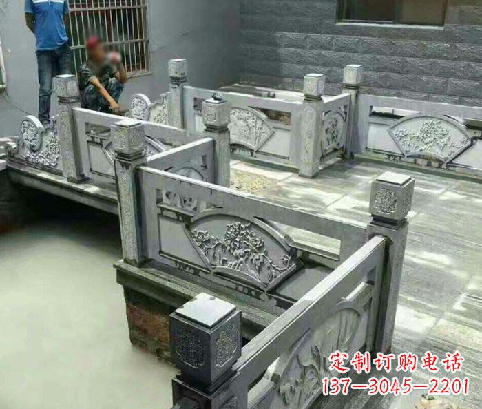 济南园林景观仿古石浮雕栏板 (4)