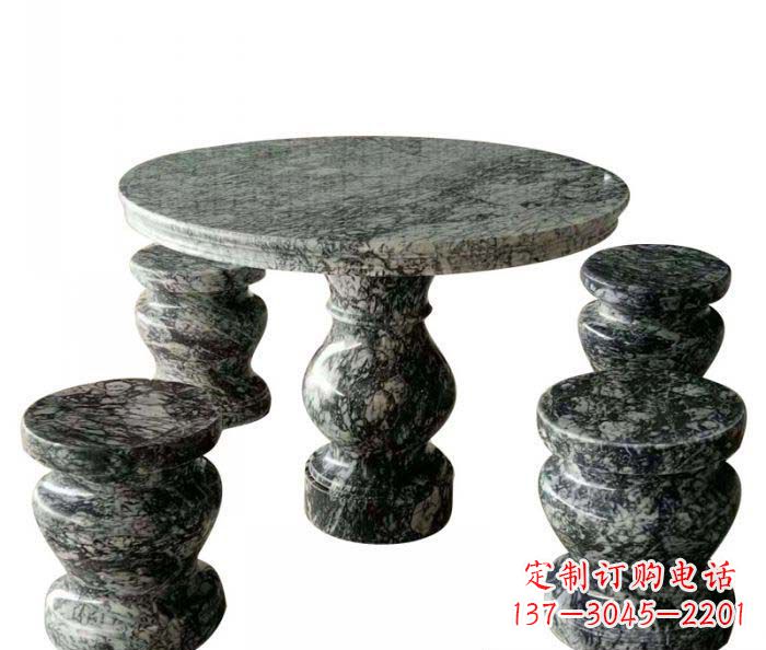 济南园林景观圆形石桌凳