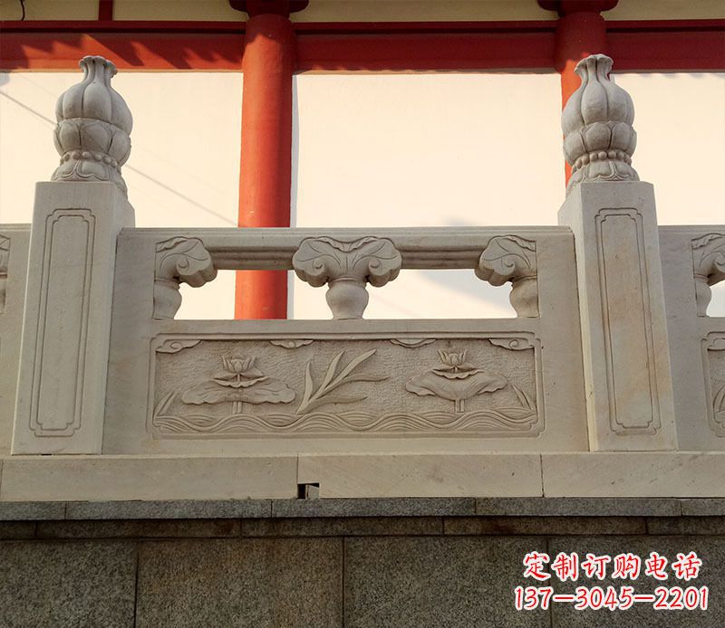 济南园林石浮雕栏板景观石雕 (2)