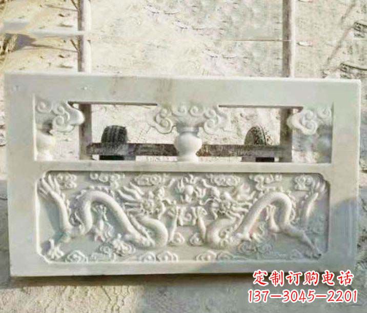 济南园林石浮雕栏板景观石雕