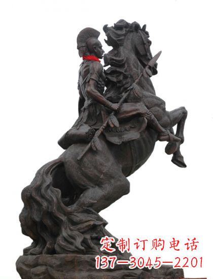 济南战士与马 铸铜雕塑