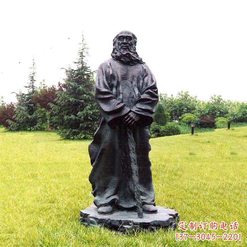 济南张大千铜雕像-公园近代名人著名人物雕塑