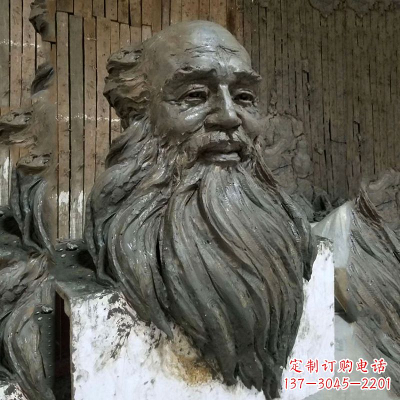 济南张大千头像雕塑泥稿