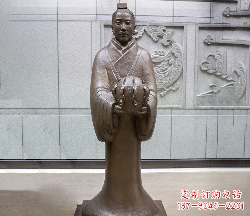 济南张衡科学家 人物铜雕