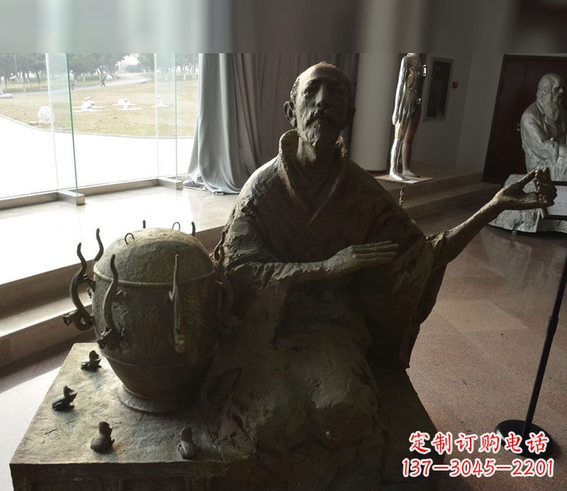 济南张衡铜雕