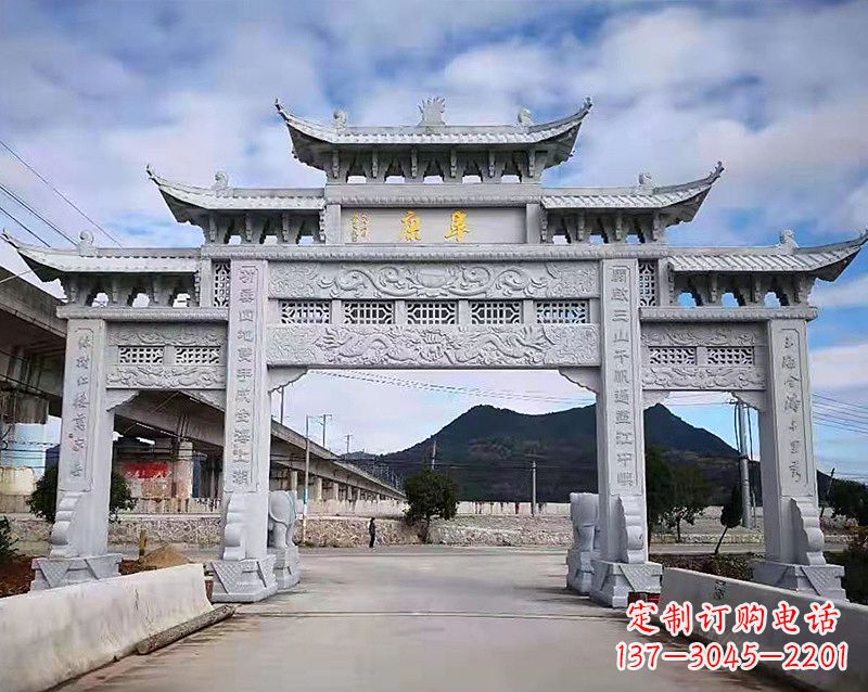 济南张掖石雕牌坊雕刻