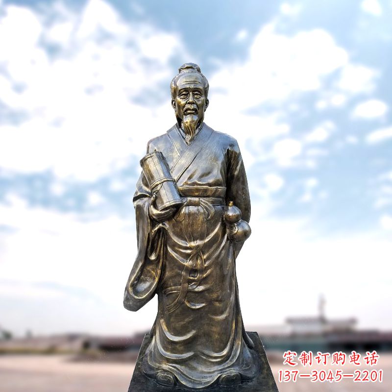 济南张仲景仿铜雕像