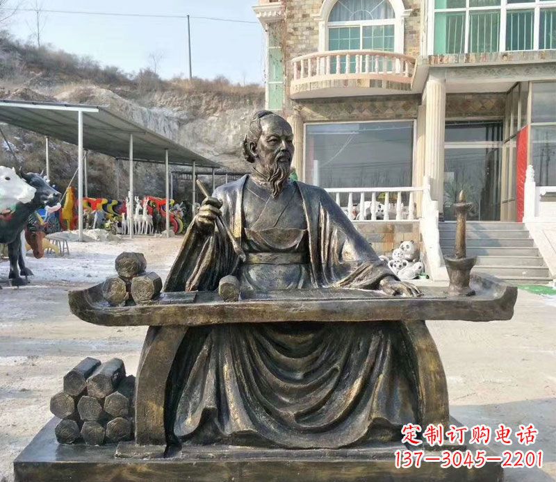 济南张仲景铜公园雕