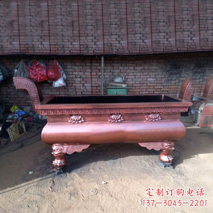 济南长方形铜香炉