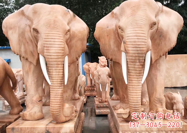 济南招财大象石雕