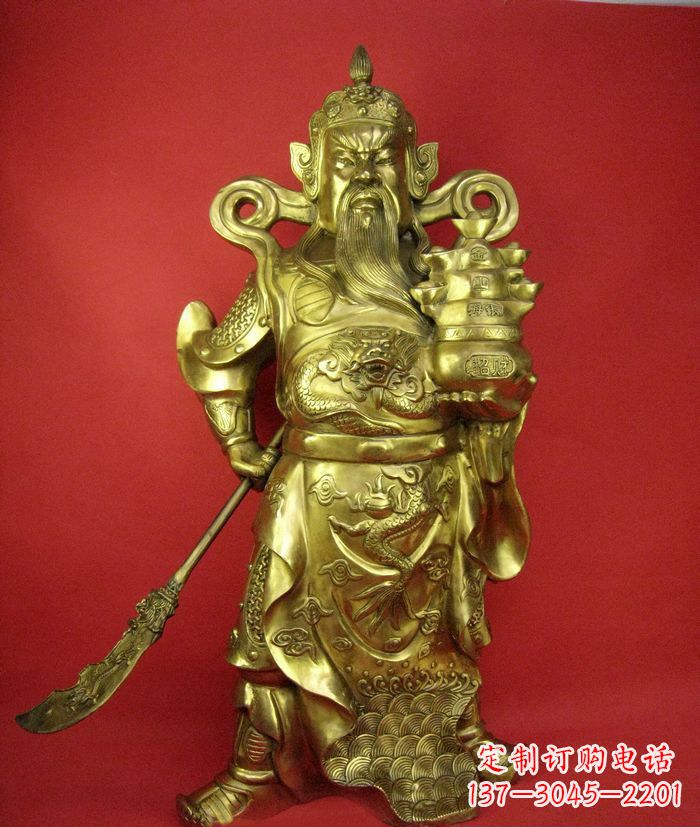 济南招财关公铜雕