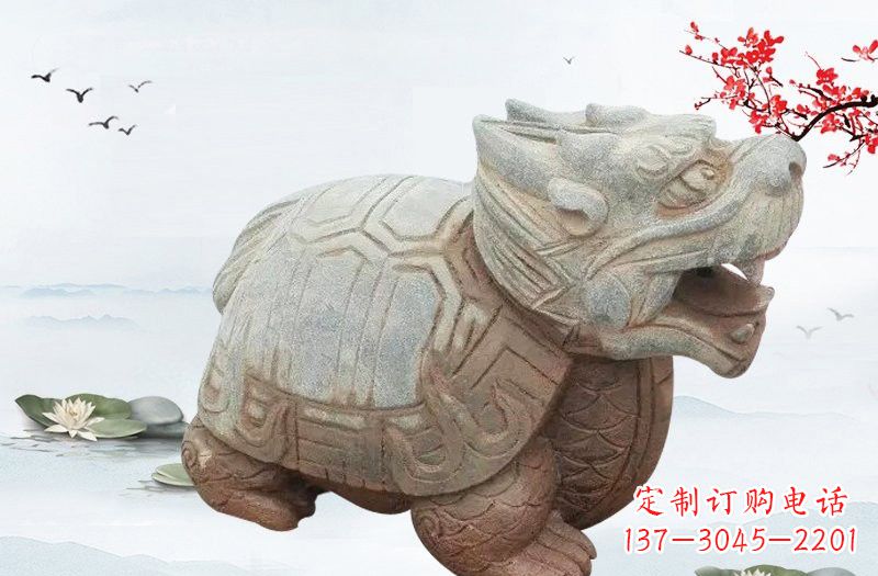 济南招财龙龟石雕