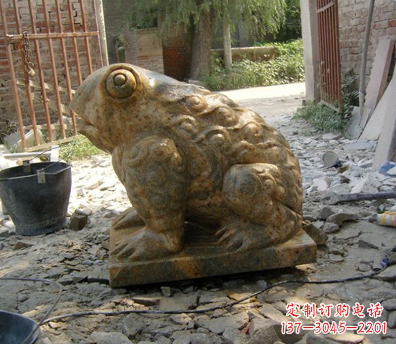 济南招财青蛙石雕