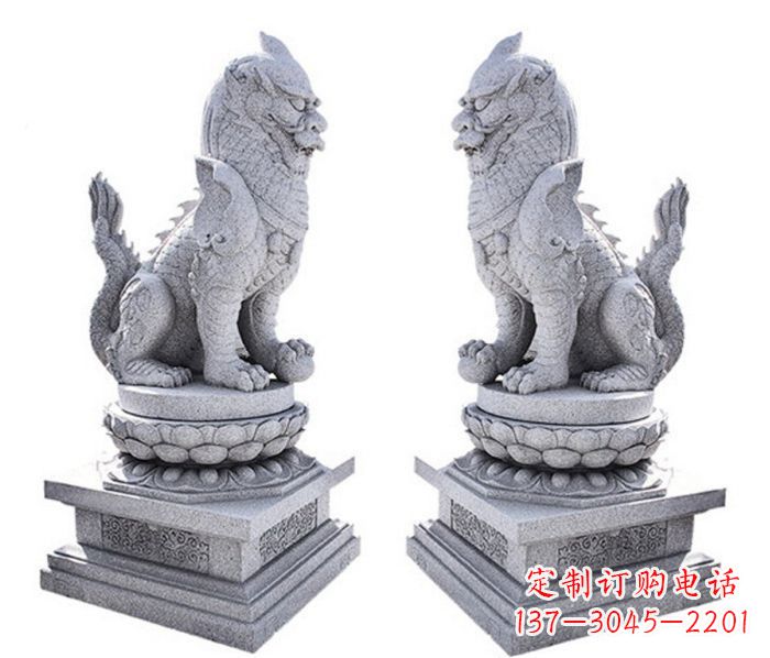 济南招财神兽麒麟石雕