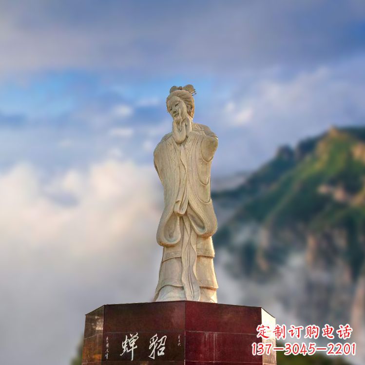 济南中国古代四大美女之貂蝉景观石雕