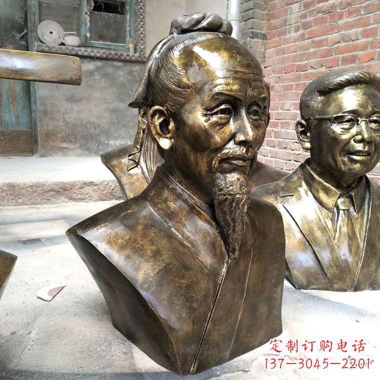 济南中国古代著名数学家祖冲之铸铜胸像雕塑