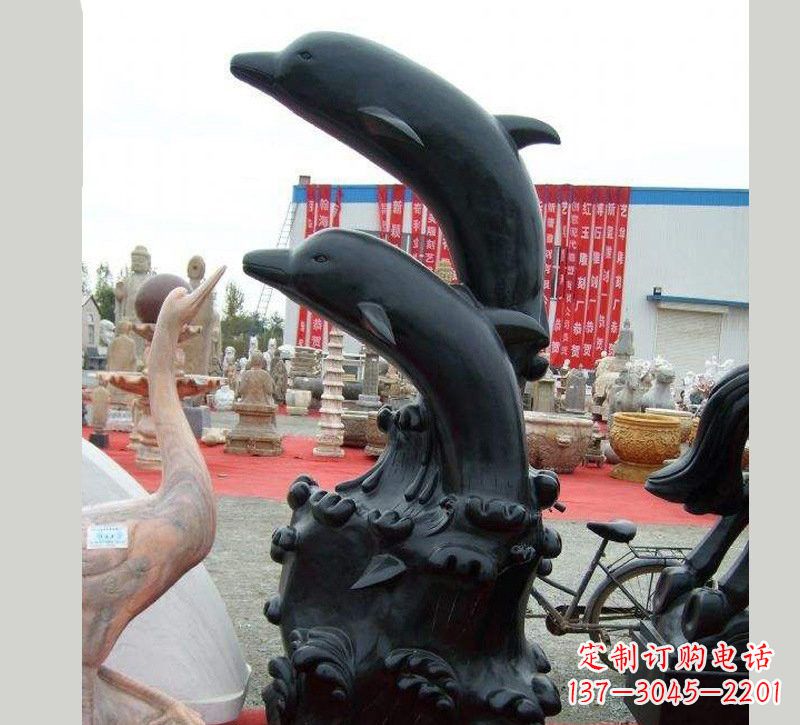 济南中国黑海豚石雕