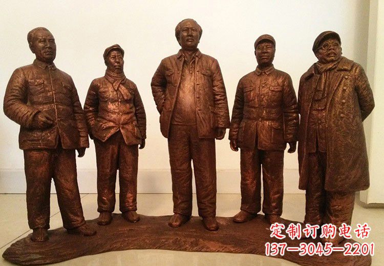 济南中国近代伟人系列铜雕像