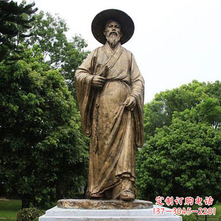 济南中国历史文化名人北宋文学家苏轼苏东坡铜雕像